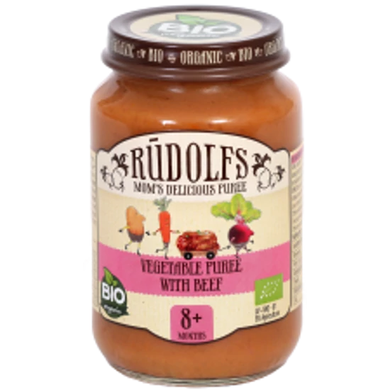 Rudolfs Organic Zöldségpüré marhahússal 190g