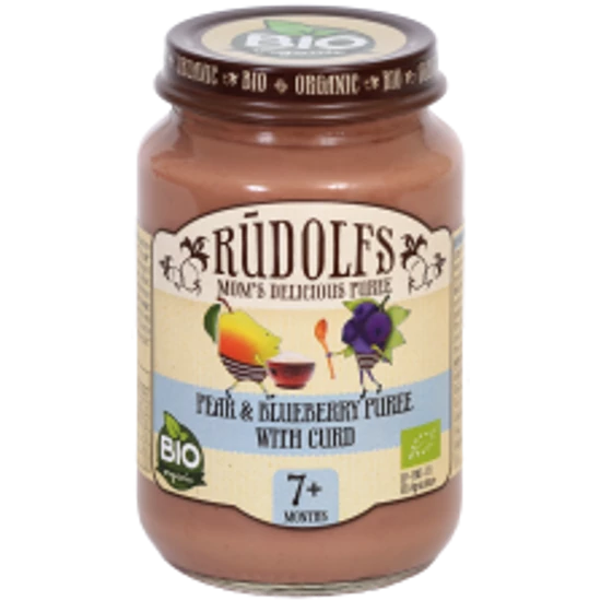 Rudolfs Organic Körte - Áfonya gyümölcspüré túróval 190g