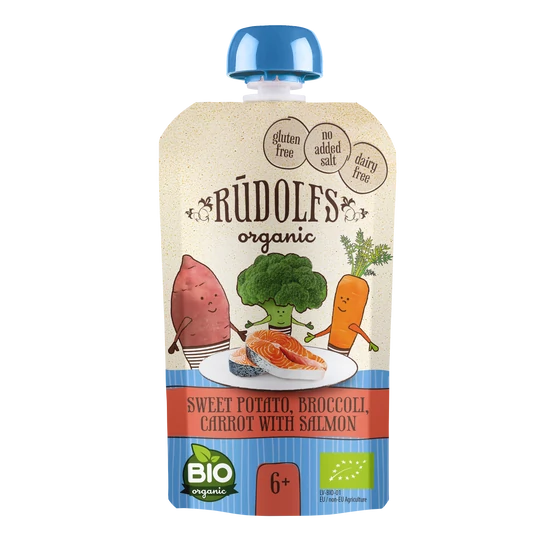 Rudolfs Bio Édesburgonya, brokkoli, répa lazaccal 6 hónapos kortól 110g